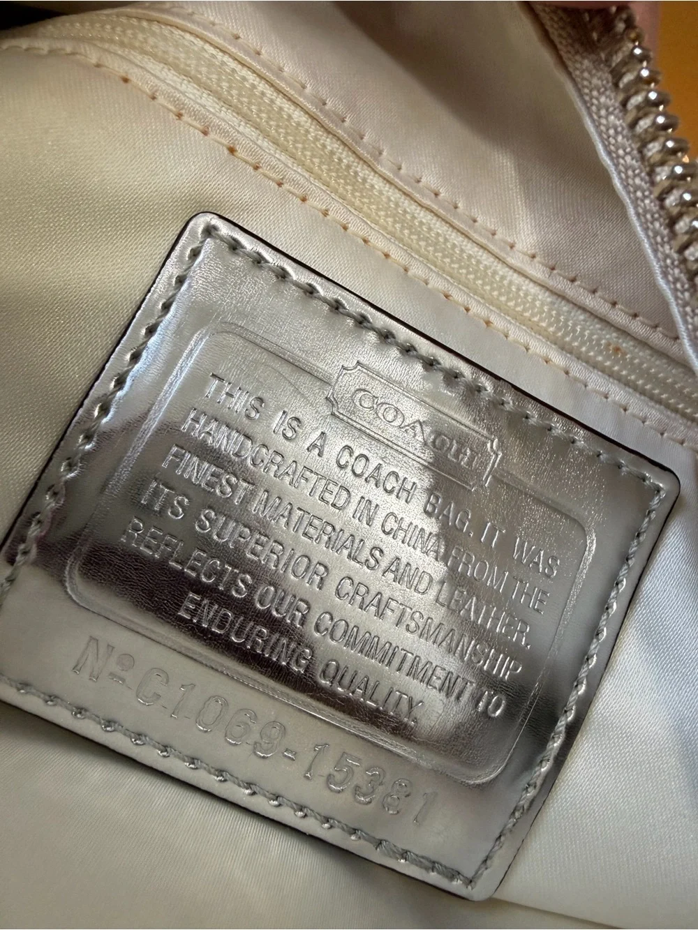Coach Rose Gold Sequin Shoulder Bag